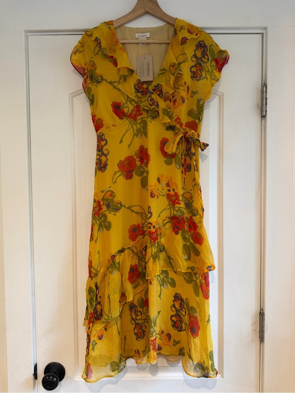 Sundance 100% Silk Floral Dress - 4P